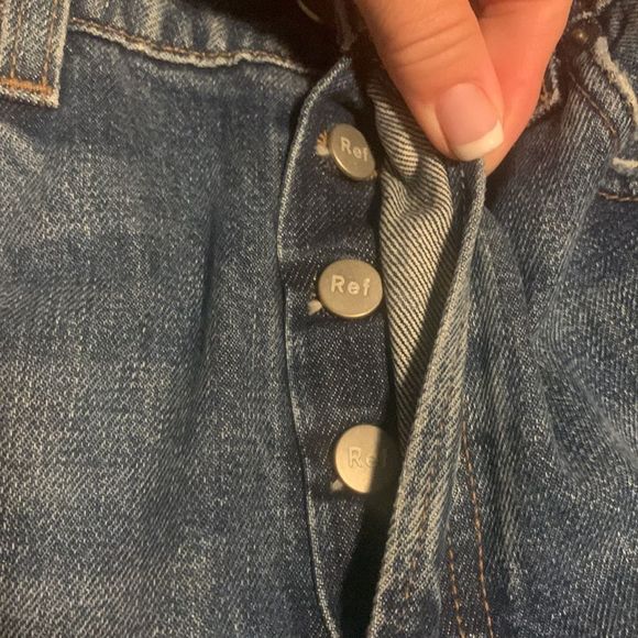 🎉Host Pick 2 times 🎉NWOT Reformation Fawcett Jeans Celtic Raw hem button fly - Picture 10 of 16